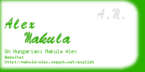 alex makula business card